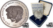  25 Pence 1981 - Hochzeit Prinz Charles & Diana - Originaletui mit Zertifikat (beschrieben) 25 Pence 1981 PP