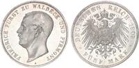 Waldeck-Pyrmont 5 Mark 1903 Fürst Friedrich Adolph 1893-1918 Prachtexemp... 5450,00 EUR  + 10,00 EUR frais d'envoi
