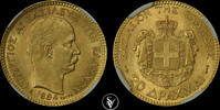 GREECE 20 Drachmai 1884A George A NGC MS 63 1650,00 EUR  + 35,00 EUR frais d'envoi
