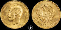 Russia 10 Roubles 1911 Nicholas II MS65 PCGS 8900,00 EUR  + 35,00 EUR frais d'envoi
