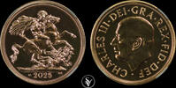 G.Britain 1 Sovereign 2025 Charles III Privy Mark EL NGC MS 69 DPL 1800,00 EUR  + 35,00 EUR frais d'envoi