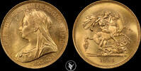 Great Britain 5 Pounds 1893 Victoria Veil Head MS63 PCGS 20000,00 EUR  + 35,00 EUR frais d'envoi