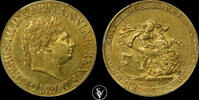 Great Britain Sovereign 1820 George III Closed 2 AU53 PCGS