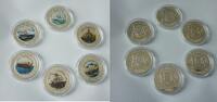 Somalia 6 x 250 Shillings Münzset - Geschichte der Seefahrt -