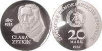 Deutsche Demokratische Republik, DDR 20 Mark 125. Geburtstag von Clara Zetkin -