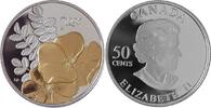 Kanada, Canada 50 Cents Blumen in Kanada (Heckenrose) -