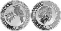 Australien 1 Dollar 1 oz Kookaburra P20 (Jägerliest auf Akazienzweig) -