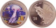 Palau 1 Dollar Schutz der Meeresfauna (Medusenqualle in Farbe) -