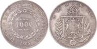 Brasilien 1000 Reis Peter II. 1831-1889 -