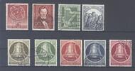 Deutschland ab 1945 Berlin, gestempelter Posten aus 1950-51 auf Steckkarte -