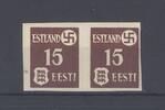 Deutschland vor 1945 Dt. Bes. 2. WK Estland Michel Nummer 1, 15 K. als ungezähntes Paar ** -