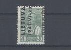 Deutschland vor 1945 Dt. Bes. 2. WK Litauen MiNr. 5 mit stark verschobenem Aufdruck **, gp. -