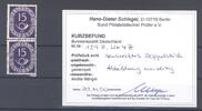 Deutschland ab 1945 Bund Michel Nr. 129 Z Wasserzeichen Z gestempeltes Paar, Befund BPP -