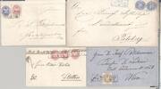 Deutschland vor 1945 Preußen, 4 verschiedene Briefe mit Auslandsbrief als Posten -