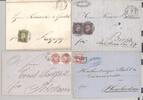 Deutschland vor 1945 Preußen, 4 verschiedene Briefe mit 1 Sgr. Paar als MeF als Posten -