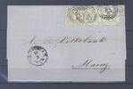 Deutschland vor 1945 Thurn & Taxis, Brief mit 3 x 1 Kreuzer als MeF aus Frankfurt nach Mainz -