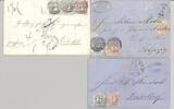 Deutschland vor 1945 Thurn & Taxis, 3 Briefe mit verschiedenen Mischfrankaturen als Posten -