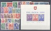 Europa und Alle Welt  Schweiz Michel Nummer 285-309, Jahre 1935-36 **  44,50 EUR  + 5,00 EUR frais d'envoi