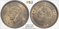 Hong Kong 50C 1951 High Grade PCGS MS66 322,08 EUR  + 21,47 EUR frais d'envoi