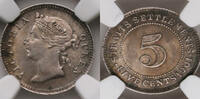 STRAITS 5C Straits Settlements Victoria -