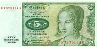 BRD 5 Deutsche Mark mit Fehldruck (Gesicht/ Lippe) dazu Banderole -