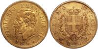 Monnaie Italie - Victor Emmanuel II - 10 Lire or 1865 Turin - Trésor canton Lusignan TTB