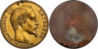 France Essai Monnaie - France Napoléon III - Essai uniface bronze doré avers de 20 francs or -