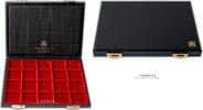 Coffret Médailler Abafil Fournitures numismatique - Coffret Abafil Format Mignon noir - Velours rouge Neuf