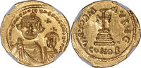 613-641 Monnaie - Empire Byzantin - Solidus or - Héraclius et Héraclius Constantin 613-6 FDC / NGC MS 4/5 - 4/5