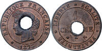 1 centime Monnaie France - CochinChine - 1 centime - 1875 K Bordeaux -
