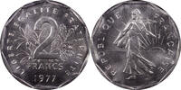 France 2 francs Monnaie France - Pré-série - 2 francs semeuse 1977 - Tranche et listel 11 pans -