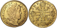 France Louis d'or à la mèche longue Monnaie France - Louis XIV - Louis d'or à la Mèche Longue - 1653 E Tours - Trésor de Montrichard - 1 000 exemplaires -