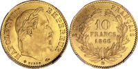 Monnaie France - Napoléon III - 10 Francs Or tête laurée - 1866 BB Strasbourg FDC / NGC MS 67
