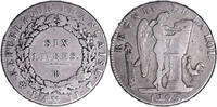France Écu 6 livres France - Convention Nationale - Écu de 6 livres - 1793 BB Strasbourg - Légende Française -
