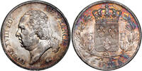 France 5 Francs Monnaie France - Louis XVIII - 5 Francs - 1823 A Paris - Patine Rainbow -