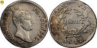 France non déterminé Monnaie France - Bonaparte - Quart de franc - AN 12 T Nantes - 10 126 exemplaires -