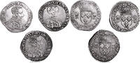 France Teston à la tête Nue Lot 3 Monnaies - Henri II - Teston tête nue - 1558 K Bordeaux - 1559 Var 559 - 1559 K Bordeaux -