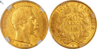 20 Francs 1852 France Napoléon III Coin France - Napoleon III - gold 20 Francs Or - 1852 A Paris - GENI AU 55 SUP / GENI AU 55