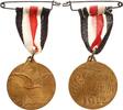Deutschland/Kaiserreich - Medaille Tragbare Medaille am Bande mit Tragenadel, National-Flugspende 1912 -