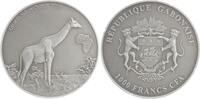 Gabon / Gabun 1000 Francs - Africa 1 Unze Silber - Giraffe Silver Ounce +Zertifikat -