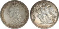 Gro&szlig;britannien - 1 Crown 1889 Victoria, 1837-1901. ss-vz 130,00 EUR  + 13,00 EUR frais d'envoi