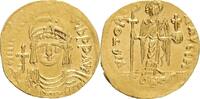 BYZANTINE EMPIRE MAURICIUS TIBERIUS Constantinopolis   officina H 1 Solidus ND 582-602 VF