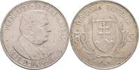 SLOVAKIA 1939-1945 1 Corona Cinquième anniversaire de la République slovaque, Monnaie de Kremnica Jozef Tiso -