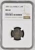 GERMANY EAST AFRICA 1/4 RUPIE 1891 WILLIAM II. Berlin NGC MS 62 175,00 EUR  + 10,00 EUR frais d'envoi