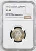 AUSTRIA-UNGARN 1 CORONA 1916 FRANZ JOSEPH I. frappé Vienna NGC MS 63 64,00 EUR  + 10,00 EUR frais d'envoi