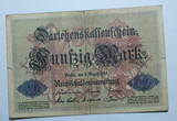 Deutschland 50 Mark 1914 World Paper Money 49 a, KN 6-stellig  sehr selten TTB