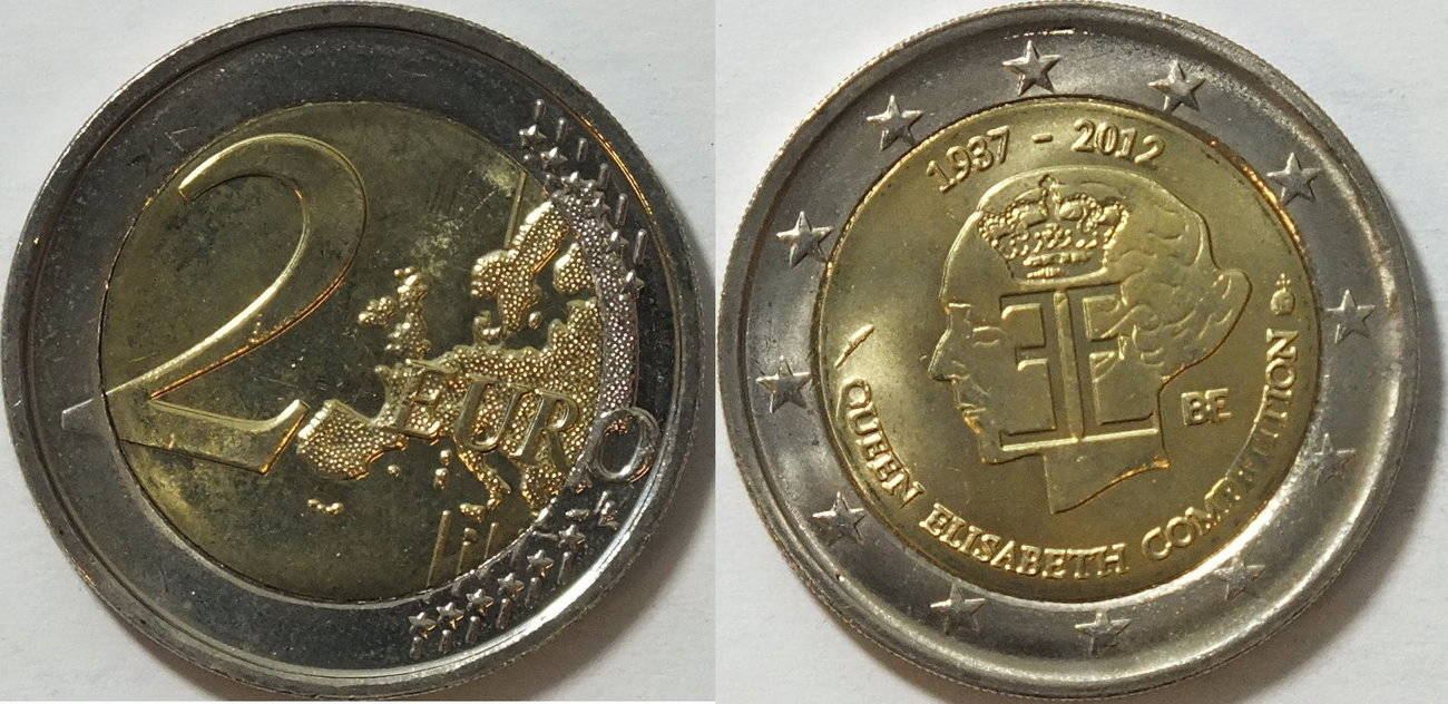 Piece De 2 Euros Queen Elisabeth Competition Belgien 2 Euro 2012 Queen Elizabeth Competition Competition nicht ganz  ausgeprägt FDC- | MA-Shops
