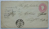 Baden Ganzsache 3 Kr. Umschlag 3 Kr. gebraucht von Freiburg nach Bühl -