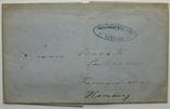 Hamburg Vorphiliatelie 1862 markeloser Altbrief aus Sülfeld nach Hamburg mit Ovalstempel des -