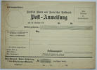 Thurn & Taxis Besonderheit ungebrauches Postanweisungs Formular sehr selten -